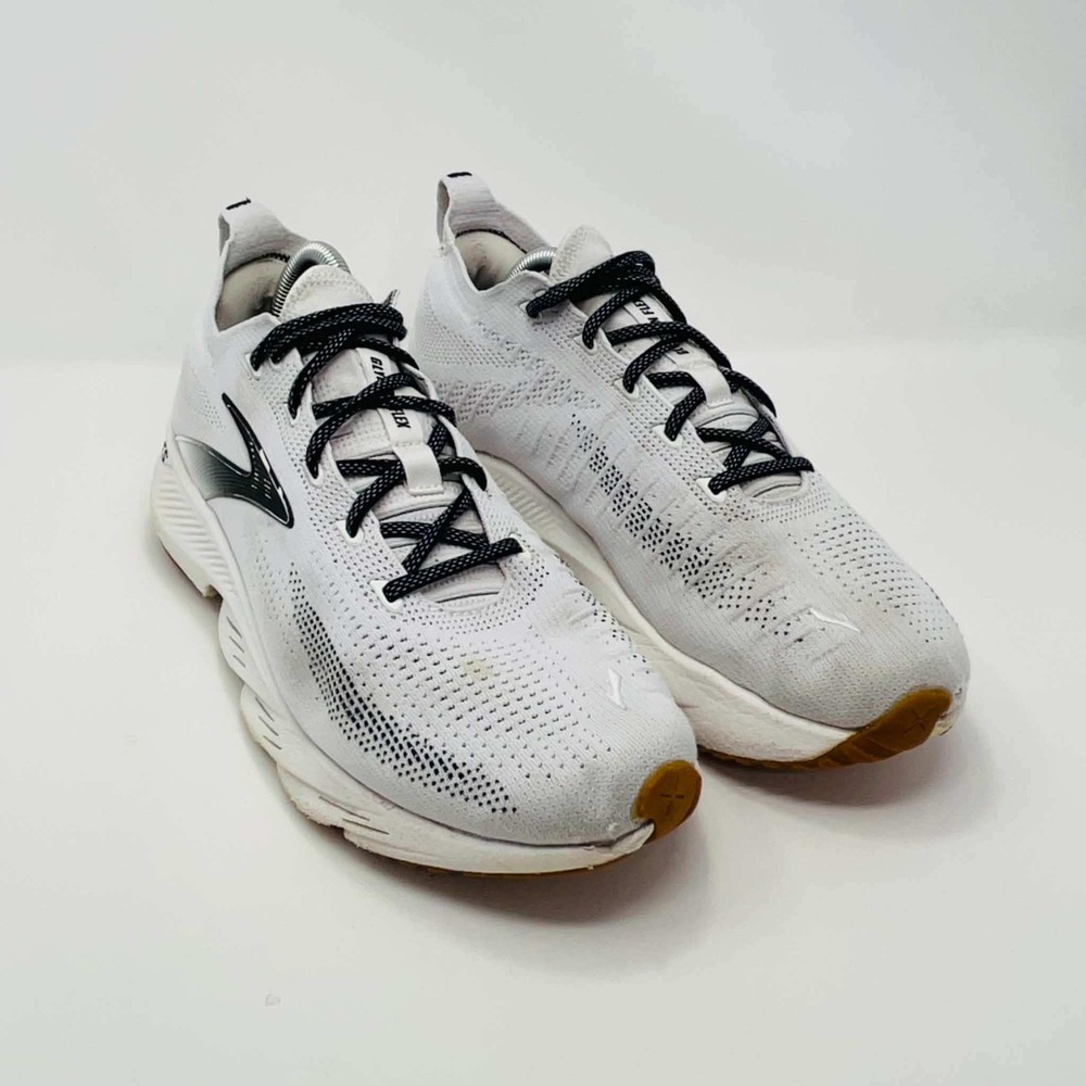 Brooks Glycerin StealthFit 20 Mens 11 Running Shoes White Black 1104781D187